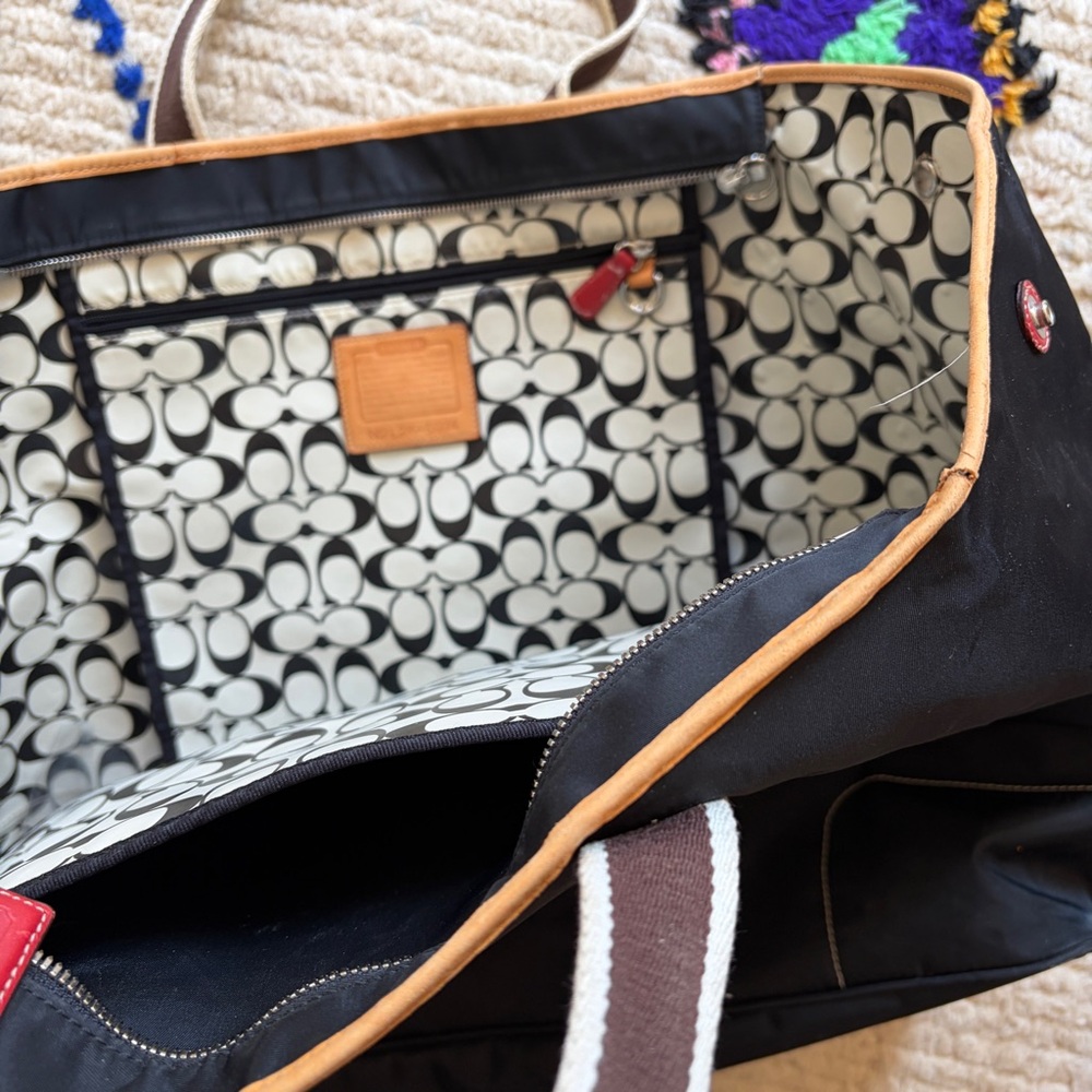 Coach black Tote Bag with Red Accents - Picture 4 of 5